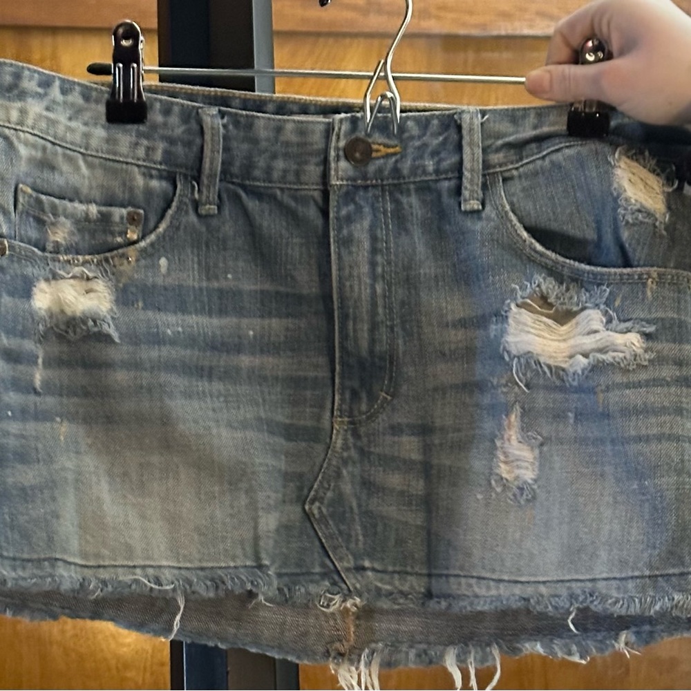 Cute, size 10 mini jean skirt.